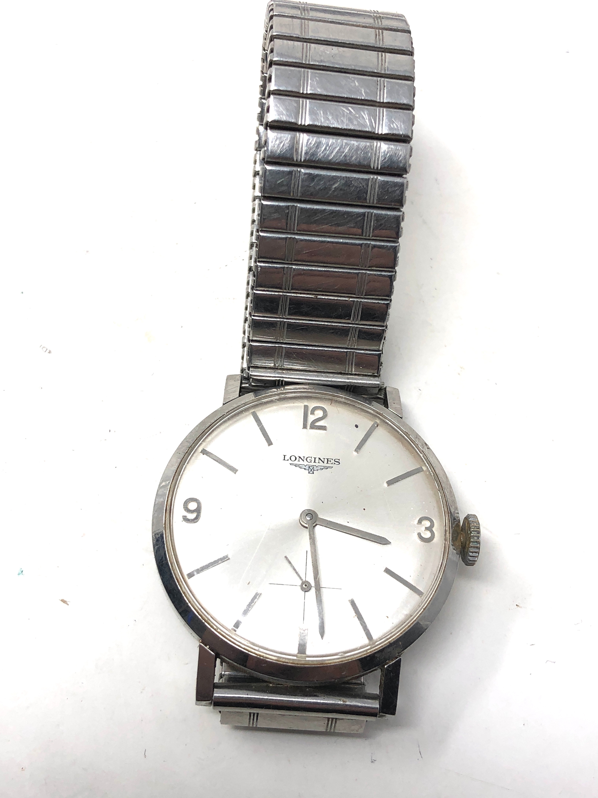 Vintage gents longines wristwatch the watch is not ticking