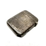 Antique silver vesta case