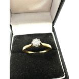 18ct gold diamond ring central diamond measure approx 4.7mm dia est 0.40ct diamond weight 3.4g