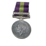 g.s.m kurdistan bar medal to pte w.j warby cameronians