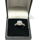 Fine 9ct white gold diamond ring est 0.35ct diamonds weight 2.6g