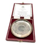 Boxed winston churchill silver dish limited edition coa