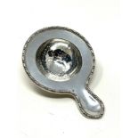 Antique continental silver tea strainer xrt tested as 950 grade silver