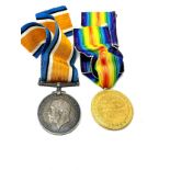 ww1 medal pair to 12635 pte w.melbourne K.R.R.C