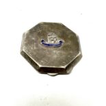 Military detail silver compact royal warwickshire