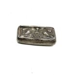 art nouveau german silver pill box age related wear and dents as shown