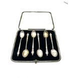 Boxed set of silver apostle spoons birmingham silver hallmarks