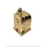 Rare Vintage 9ct gold automated fruit machine charm weight 7.8g