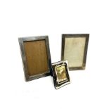 3 vintage silver picture frames largest measures approx 16cm by 11cm