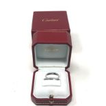 Fine 950 plat boxed cartier wedding band weight of band 7.1g ring size is V