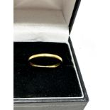 Antique 22ct gold wedding band weight 1.7g