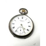 Antique silver j.w.benson open face pocket watch the watch is not ticking