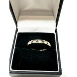 9ct gold sapphire & white stone ring weight 1.7g