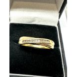 9ct gold diamond ring weight 2.4g 0.10ct diamonds