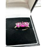 9ct gold amethyst ring weight 2.4g