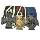 WW1 & ww2 German medal group iron cross long service medal