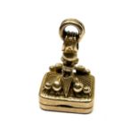 Rare georg jensen 9ct gold opening fob / locket charm weight 4.6g