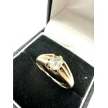 Vintage gold old cut diamond ring diamond measures approx 5.5mm by 5mm est 0.50ct weight 3.4g