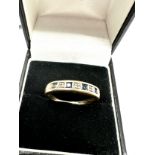 9ct gold sapphire & diamond ring weight 2.5g