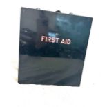 Phillip Harrison Birmingham Vintage first aid wall hanging tin measures approx 11 inches tall