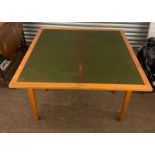 Vintage wooden gaming table, approximate measurements 36 inches square, Height 28.5 inches