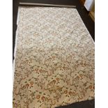 Roll of flower pattern fabric 55 inches by 81 inches