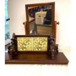 Vintage tile back hanging shelf, Swivel dressing table mirror