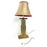 Tall Gold Paisley design lamp with shade, 30 inches tall