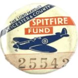 Rare WW2 era Leicester spitfire fund badge