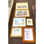 Large selection of vintage and later prints/ pictures largest measures 29 by 19 inches