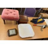 Selection of miscellaneous includes wooden box, foot stool etc