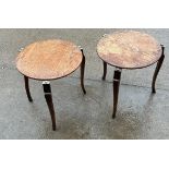 Pair of oak lamp tables