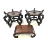 3 Antique oriental stands