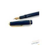 Parker victory fountain pen in blue with 14k nib