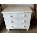 Victorian painted two over two chest