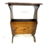 Small wooden table/ magazine rack, measures approx 23 inches tall 18 inches wide 11.5 inches deep