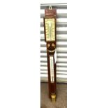 Marine stick barometer complete with Gimble on display board circa 1890 fully working