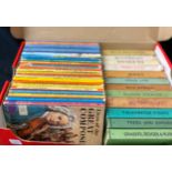 Selection of vintage books includes ladybird books etc