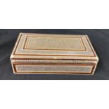 Vintage islamic Persian box inlaid with mother of pearl and white wood