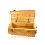 Wooden Military box, measures approx 9.5 inches tall 22 inches wide 10 inches depth
