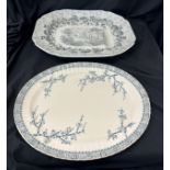 Vintage Thorne k & co meat plate and a vintage stone platter