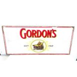 Gordons advertising sign measures approx 28 inches wide 12 inches tall
