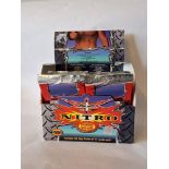 Advanced level wcw nitro wrestling trading cards sealed within booster box