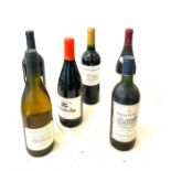 6 Bottles of assorted wine includes cotes du rhone, Pinotage, Libaio, Chateau des maze etc