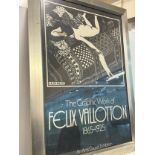 Framed The Graphic Work of Felix Vallotton 1865-1925 poster, frame measures approx 32 inches tall 24