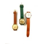 Three vintage Swiss wrist watches Mondaine, Mudu and Oris