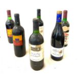 6 Bottles of assorted wine includes 1999 Bordeaux, The Folly rioja etc