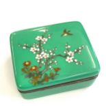 Antique Japanese Cloisonne trinket box, Meiji period. In good condition- no chips or cracks.