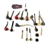 Large selection of vintage smoking pipes various makers Tobacciana