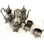 Selection of vintage silver plated tea services